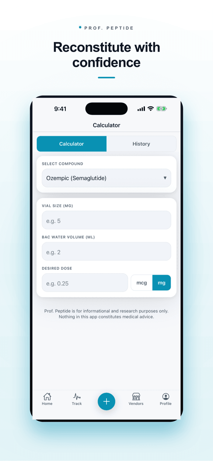 Reconstitution calculator
