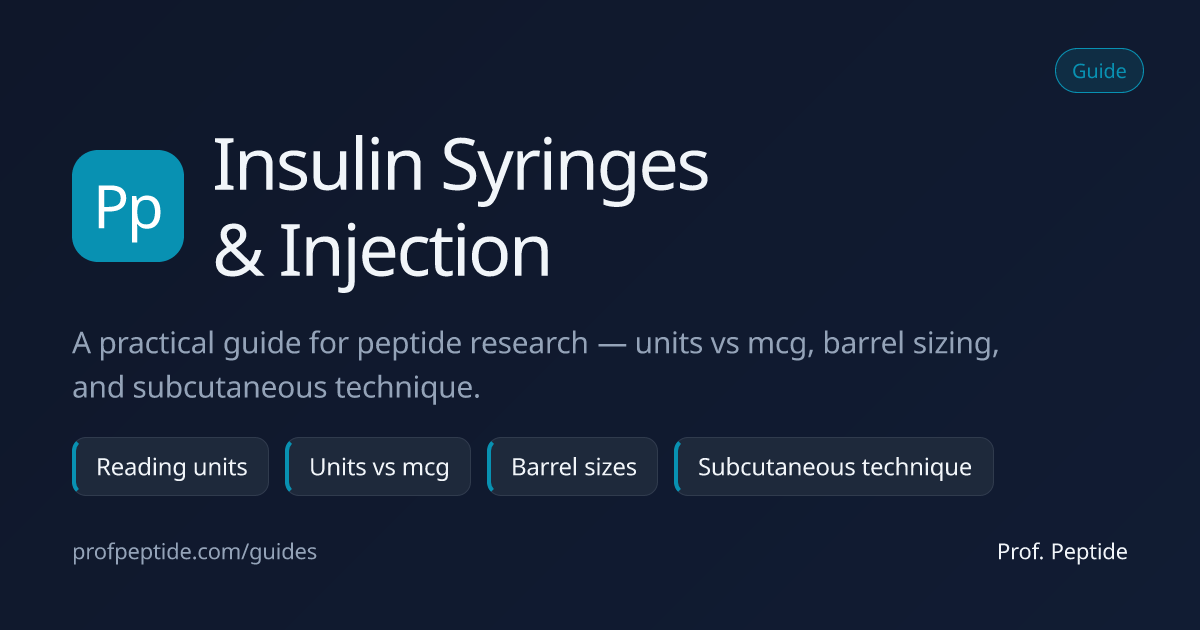 what size syringe for bpc 157 Insulin Syringes and Injection Technique — A Practical Guide